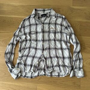 All saints long sleeve resort shirt camp collar xl button up
